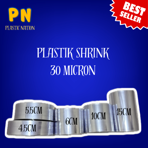 Plastik Segel Shrink Wrap 5kg Tebal 30micron Ukuran 4cm-23cm Untuk Packing