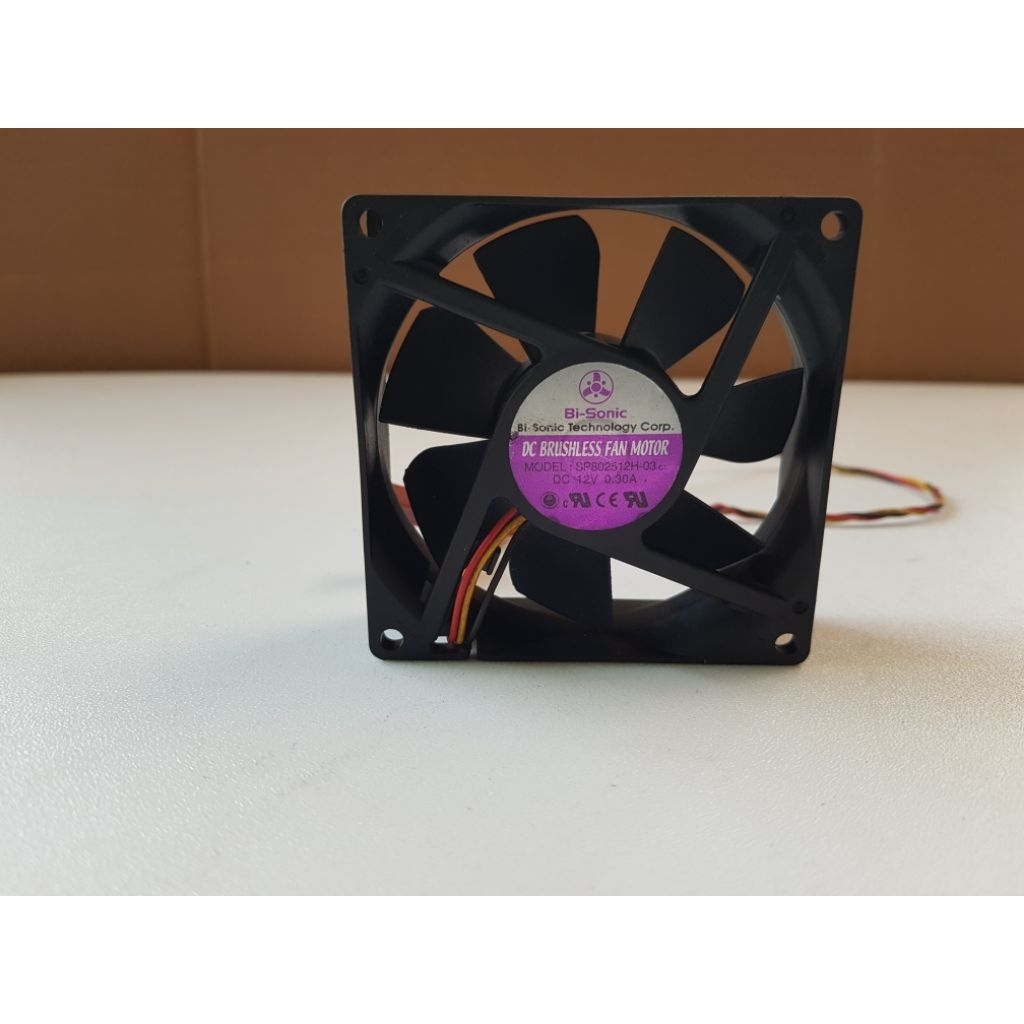 Fan kipas Bi-Sonic DC 12V_0.30A 8X8CM 3pin
