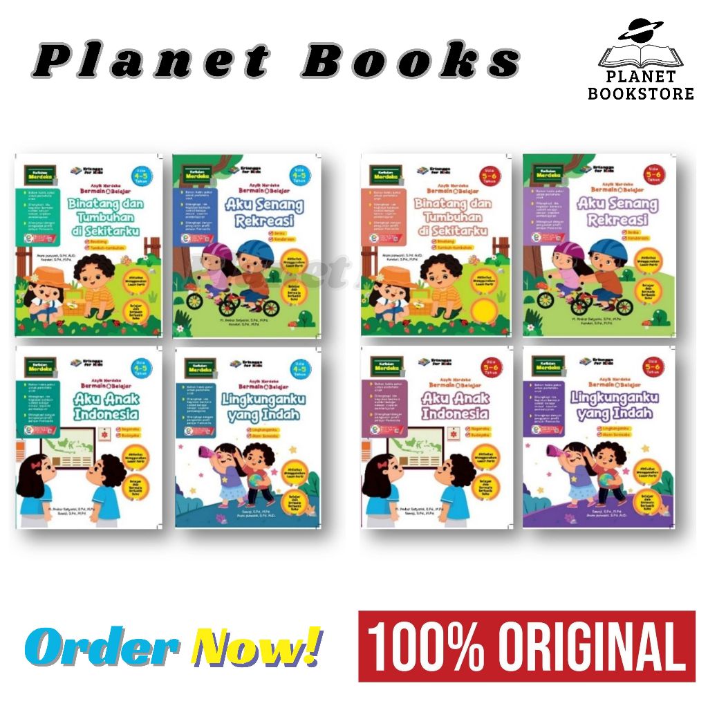 BUKU TK PAKET ASYIK MERDEKA BERMAIN DAN BELAJAR 4-5 TH DAN 5-6 TH UNTUK TK/PAUD ERLANGGA FOR KIDS