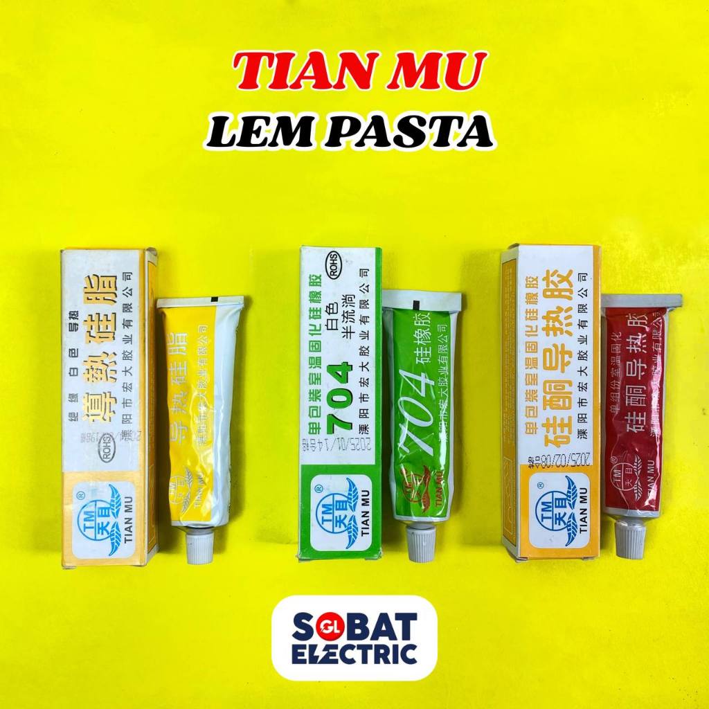 Lem Pasta TianMu Thermal Grease Penghantar Panas - Tian Mu Glue Silicone Rubber Pendingin Heatsink