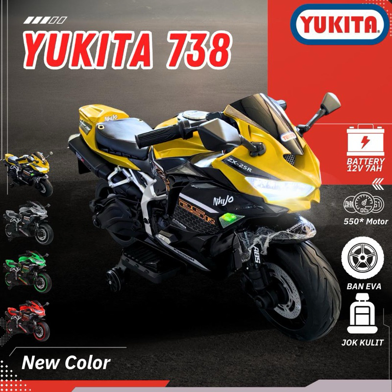 MAINAN MOTOR AKI ANAK NINJA ZX25R KAWASAKI - YUKITA 738