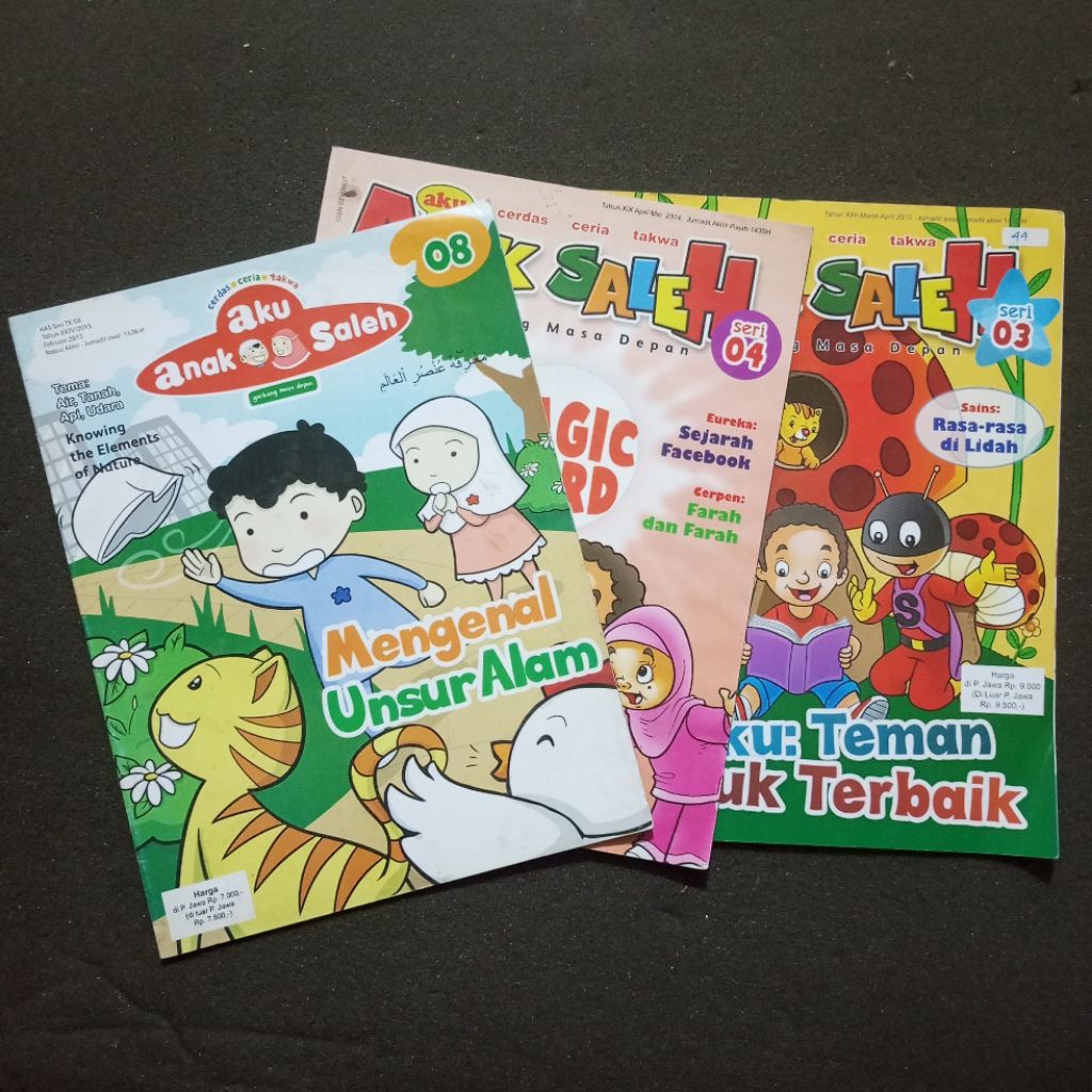 Majalah Anak Islami Aku Anak Saleh / Edisi 03–08 / Cerita Bergambar Edukasi Anak Indonesia / Buku Ba