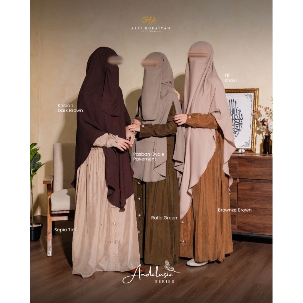 Gamis abaya Andalusia with box exclusive by Alfi huraiyah