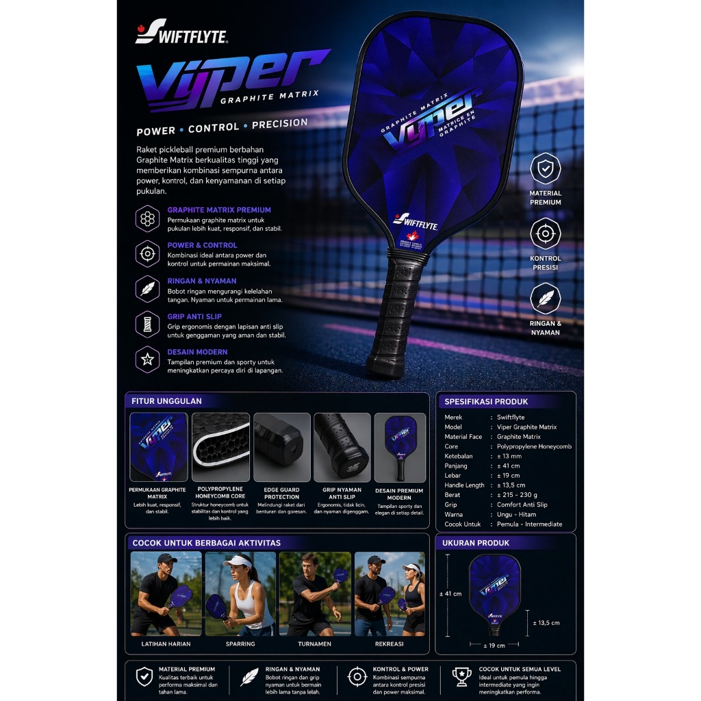 Swiftflyte Vyper Pickleball Paddle