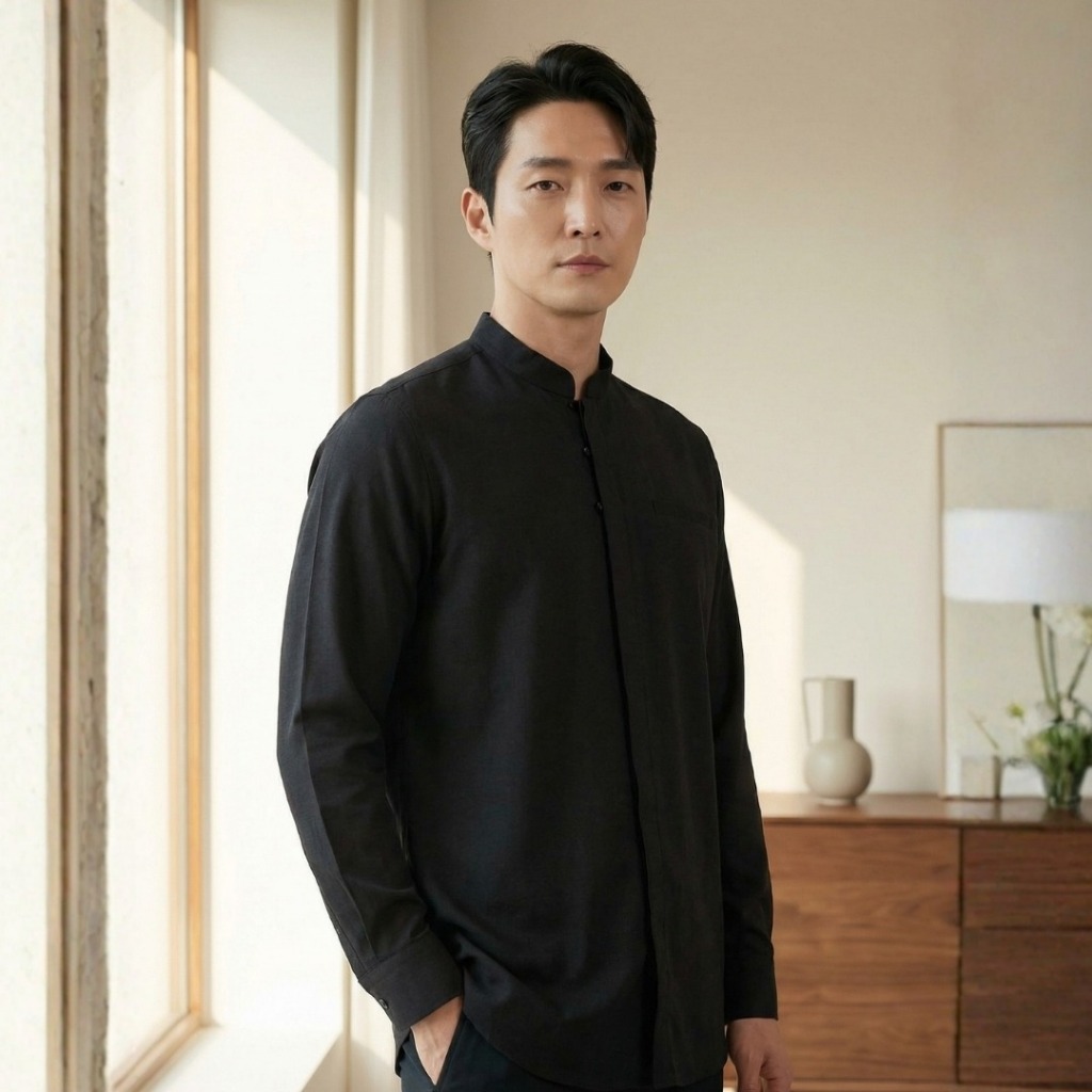 Zoya Parama Menswear - Baju Koko Pria Lengan Panjang - Bahan Cotton Blend zoya baltos