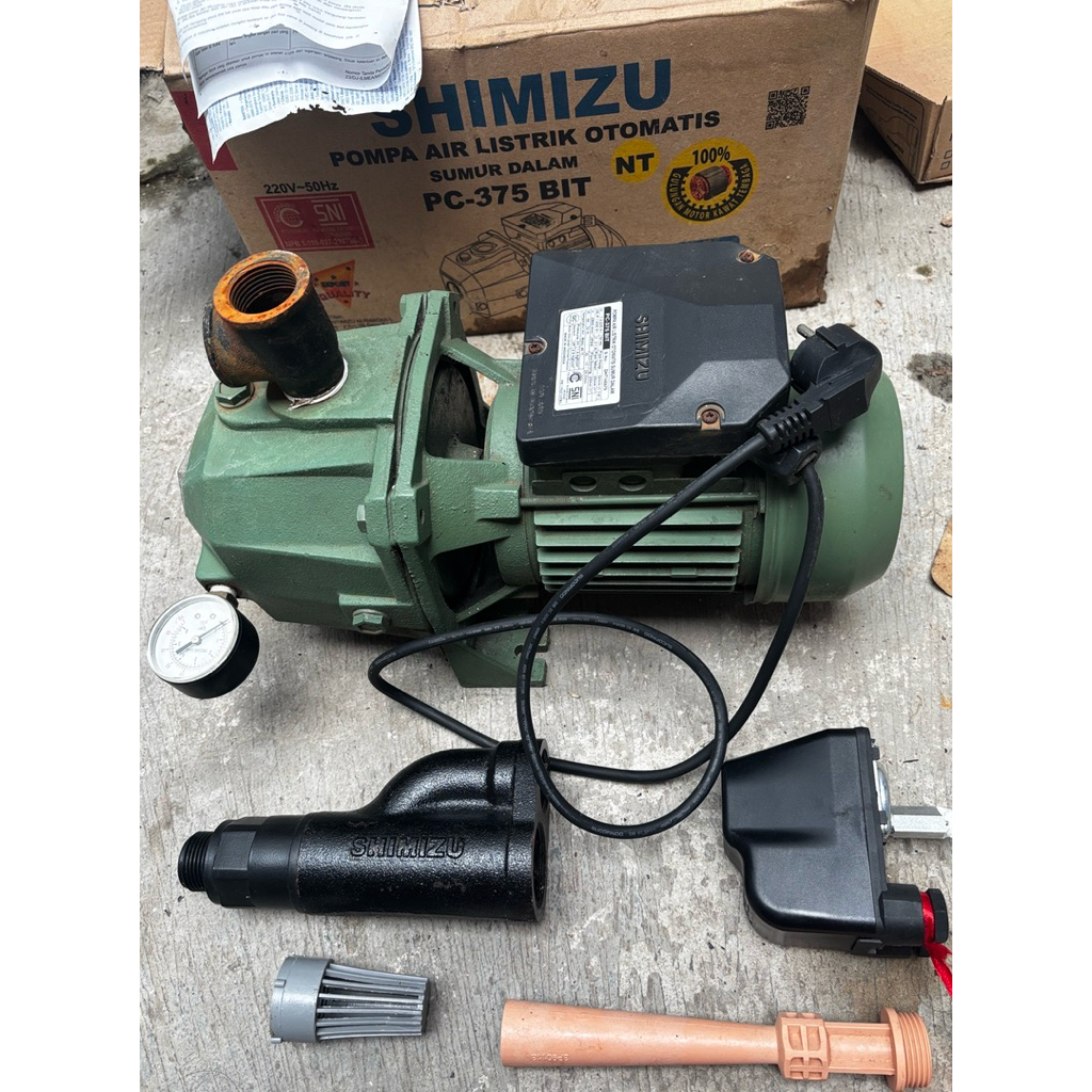 BEKAS PAKAI 2 BULAN POMPA AIR OTOMATIS JET PUMP SHIMIZU PC 375 BIT