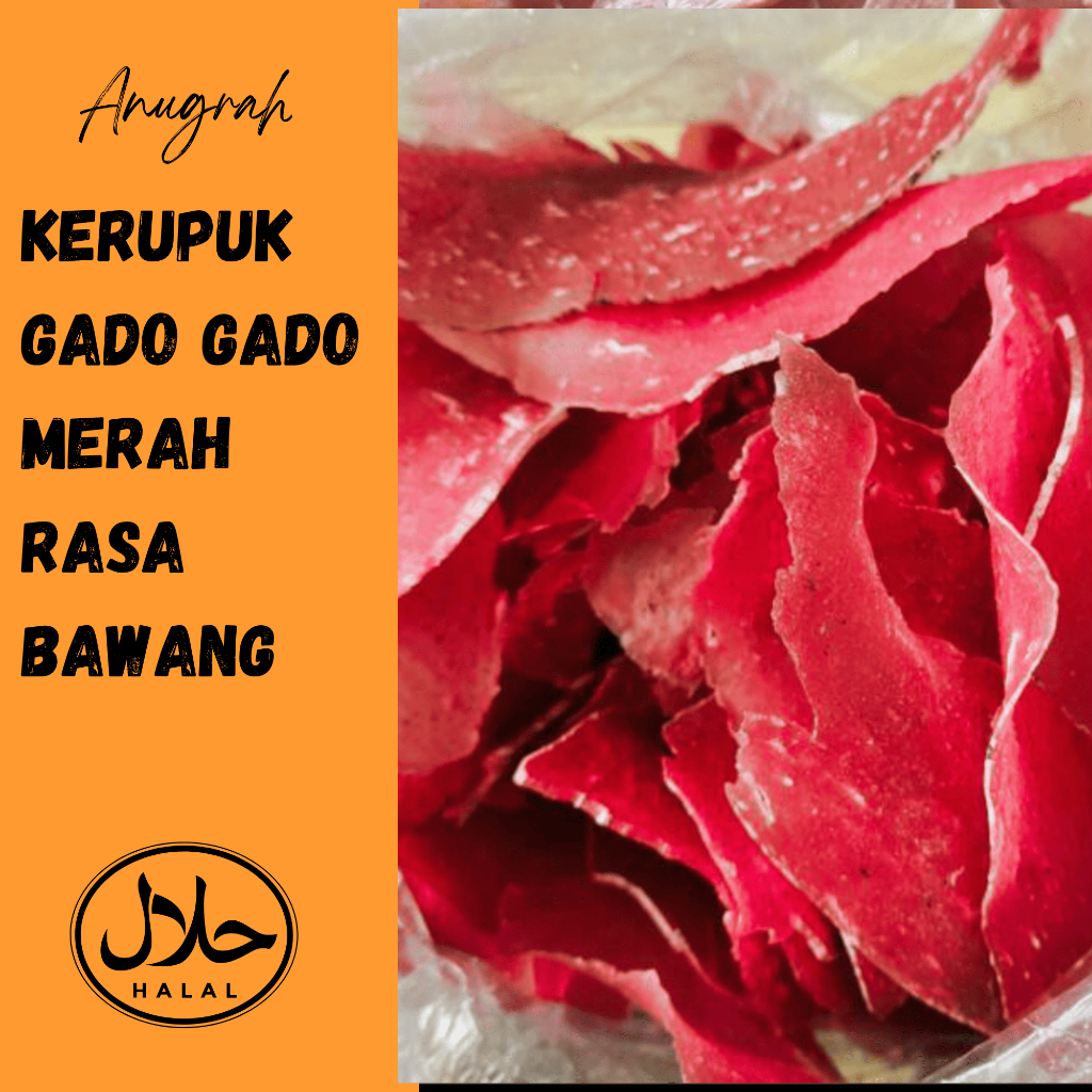 [1kg] Kerupuk Merah Asli Padang / Kerupuk Merah Gado Gado