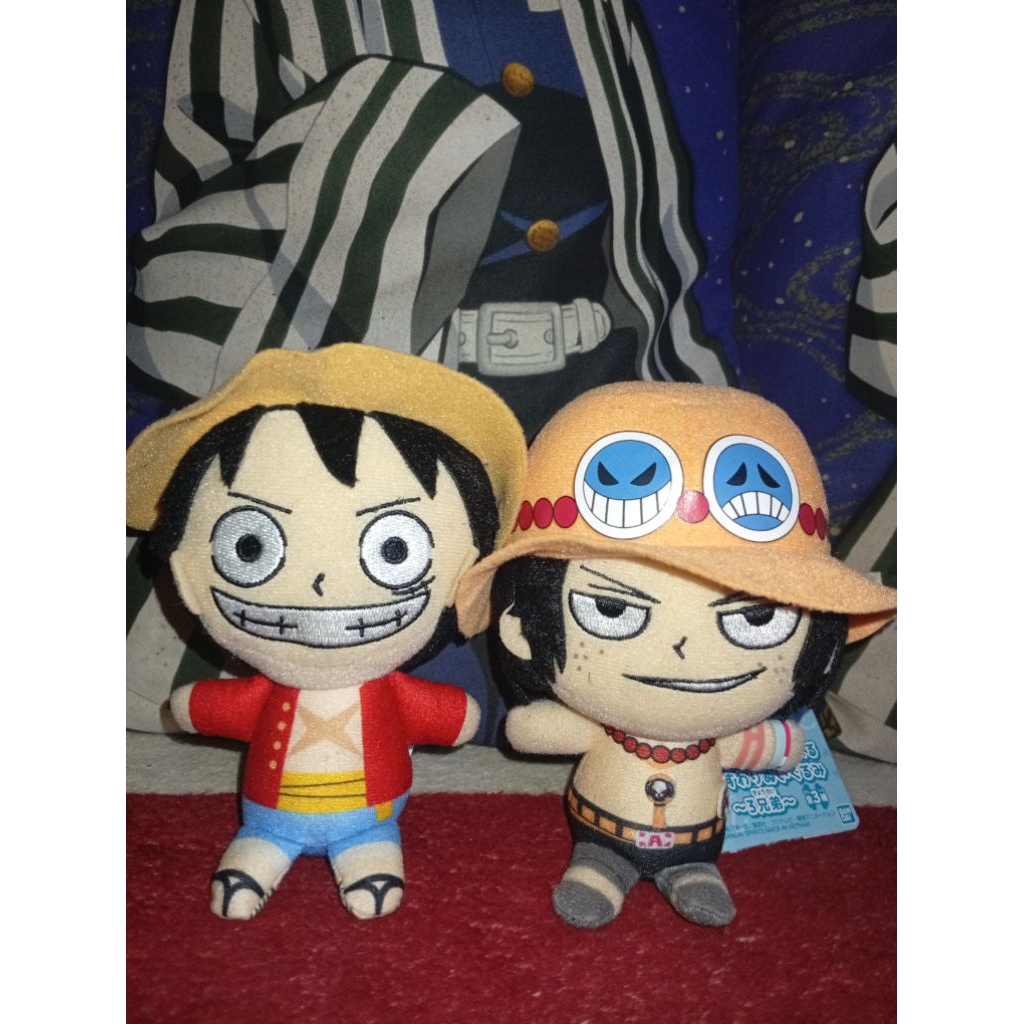 [ OFFICIAL ] Boneka Anime "One Piece" Luffy & Ace