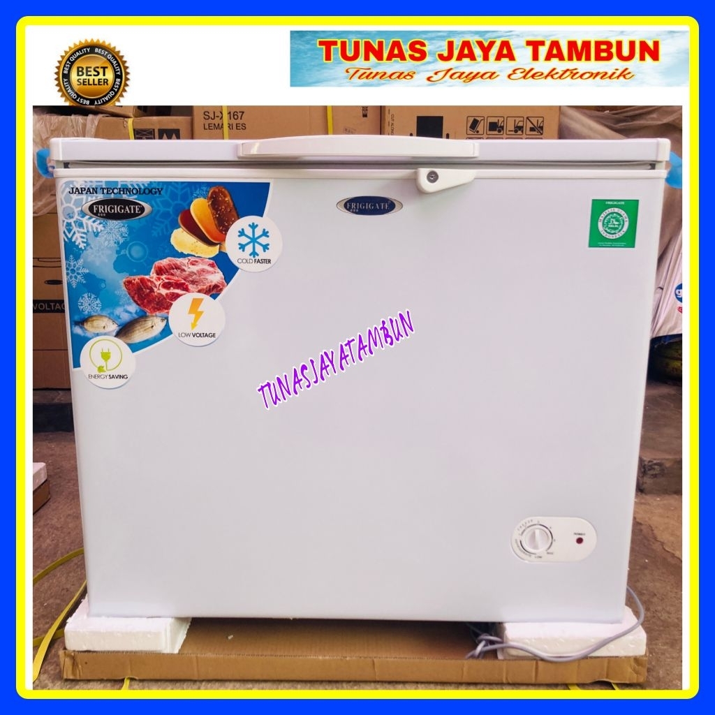 CHEST FREEZER FRIGIGATE F 200 / FREEZER BOX FRIGIGATE 200 LITER F-200 / FRIGIGATE F200 BOX FREEZER