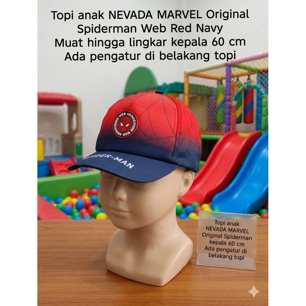 TOPI ANAK NEVADA MARVEL,SPIDERMAN ORIGINAL