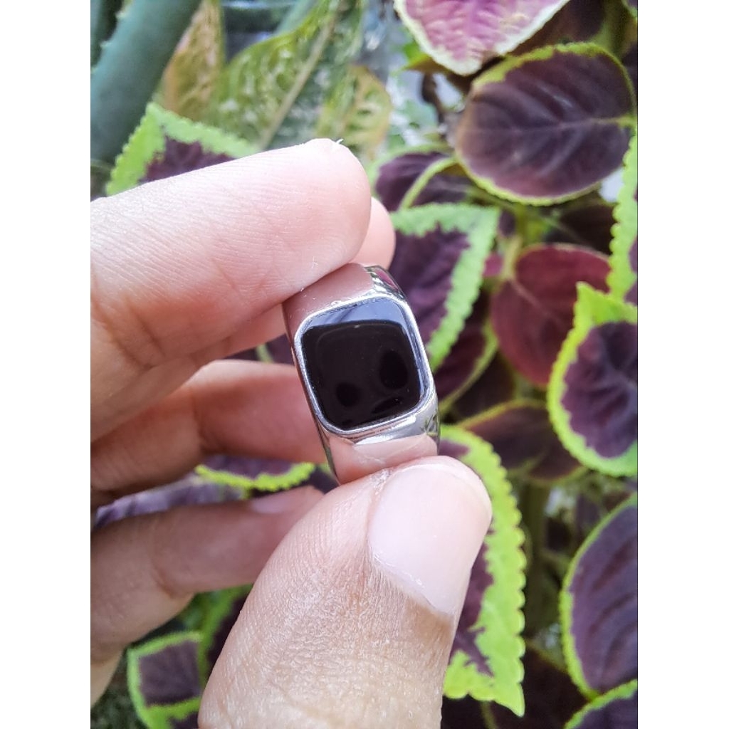 Batu akik yaman wulung model kotak