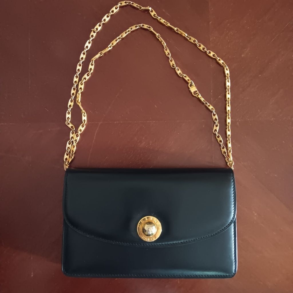 Tas CELINE Vintage Star Ball Logo Second Asli (Original)