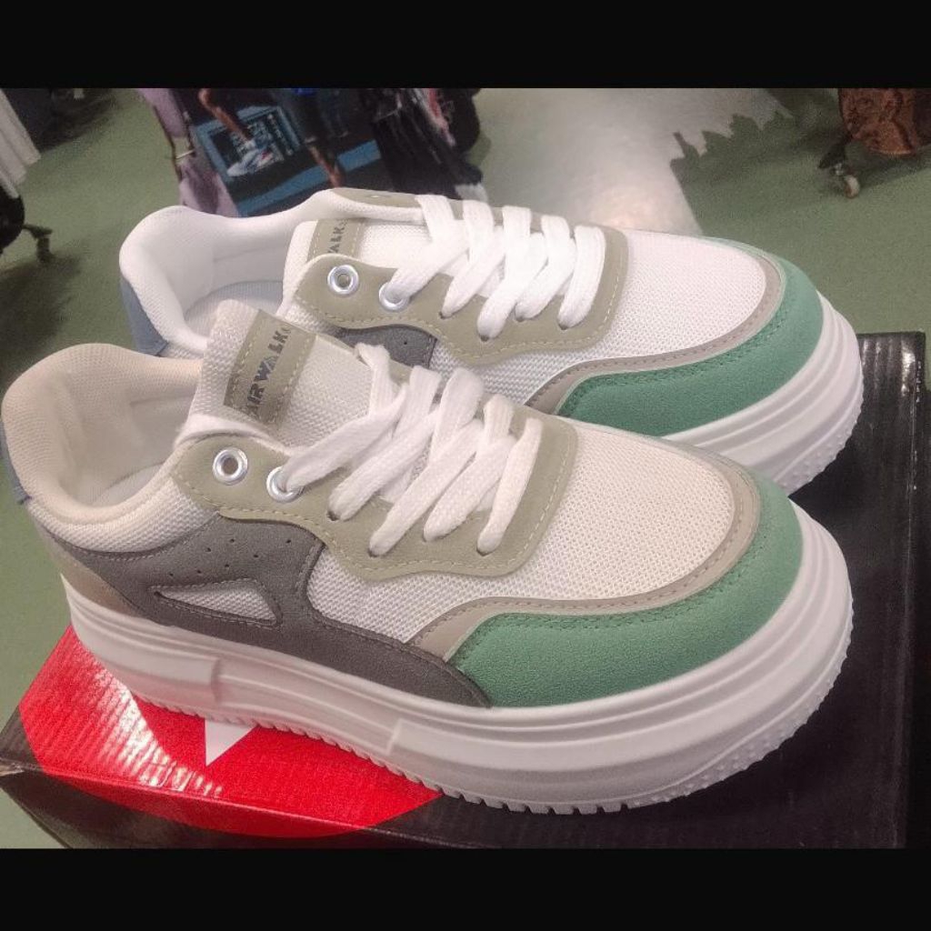 Sepatu Airwalk Cewek Wanita Shoes Putih Toska White Tosca Shoe Woman Girl Sneakers Sneaker Ex Displa