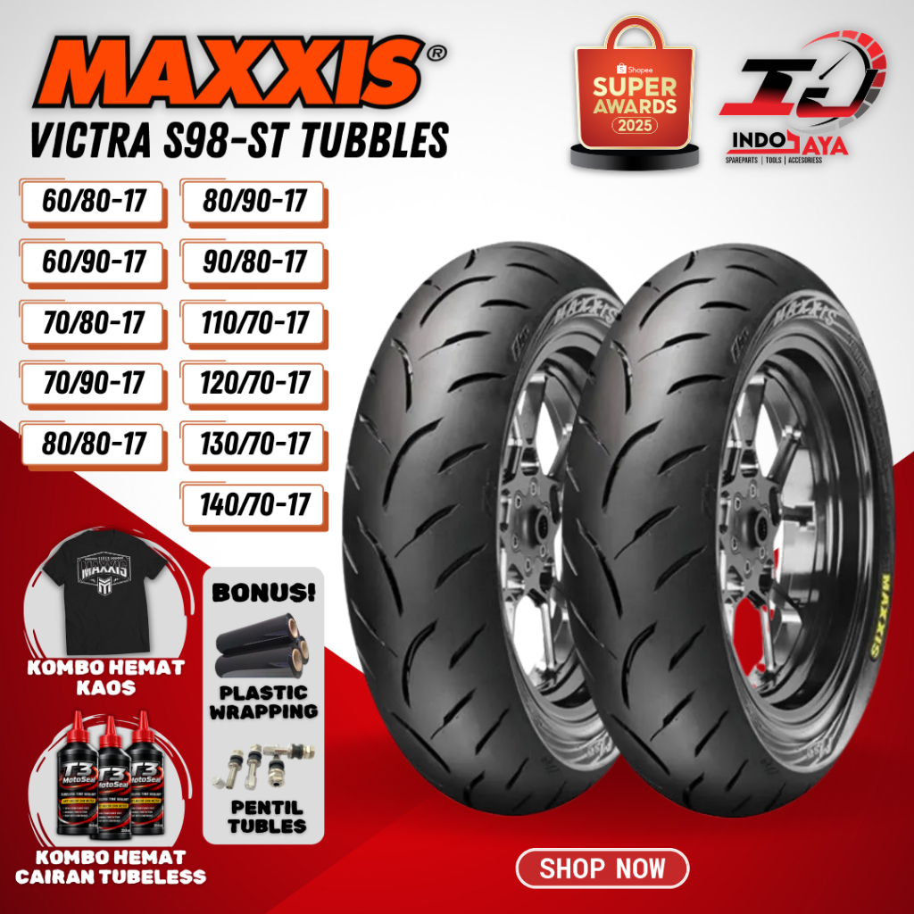 [BAYAR DI TEMPAT] (READY STOCK) BAN MAXXIS VICTRA TUBELESS / (60/80 - 60/90 - 70/80 - 70/90 - 80/80 