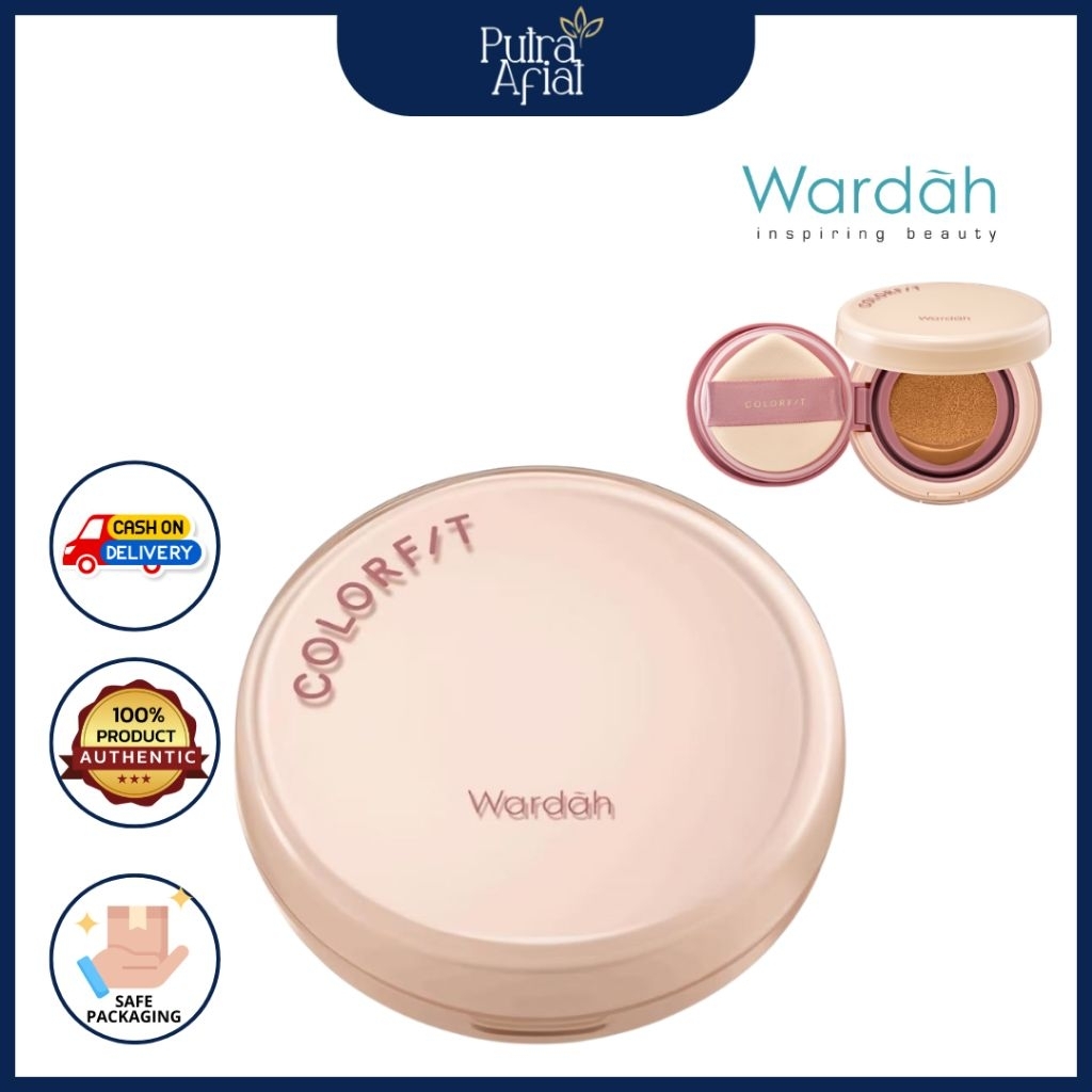 Wardah Colorfit Cushion Glow Foundation Ringan Natural Glowing Finish Tahan Lama |cushion ringan tah