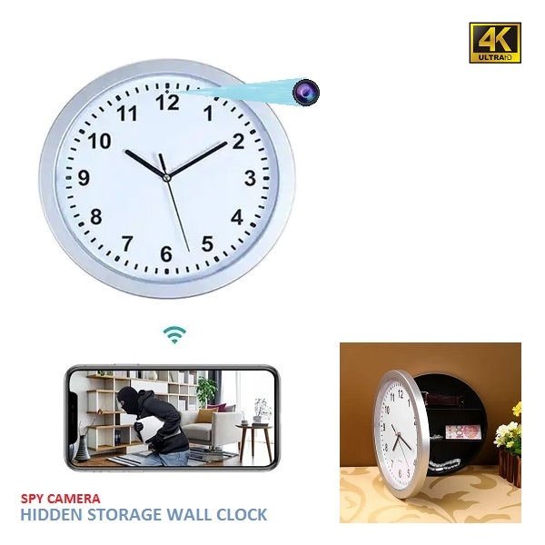 Spy Camera Hidden Storage Wall Clock WIFI HD - Kamera Pengintai Portable - Spy Cam Wireless - Kamera