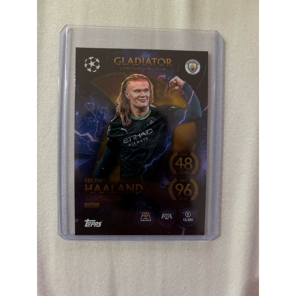 kartu topps match attax GLADIATOR Erling Haaland Manchester City