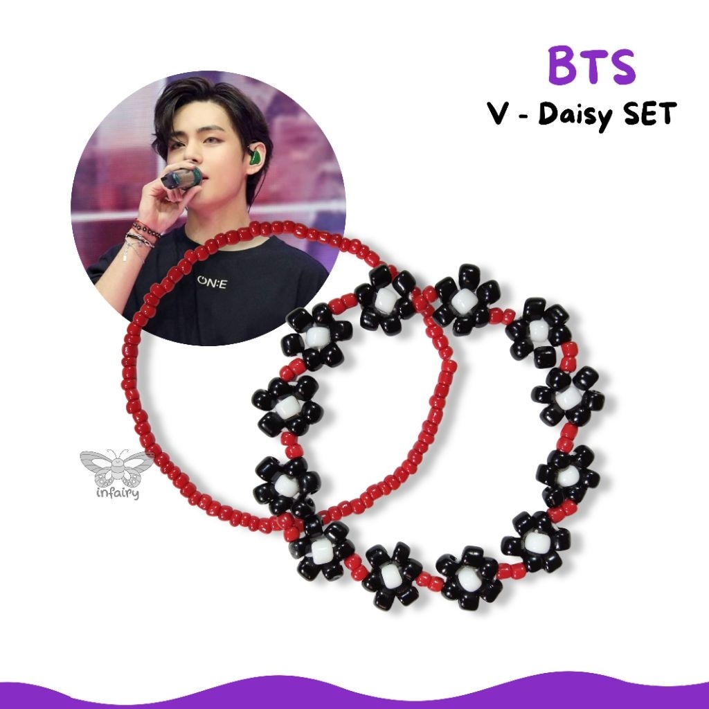 KPOP BTS Bracelet handmade / gelang manik / gelang monte V , Taehyung , Suga , RM , Jimin, Jin