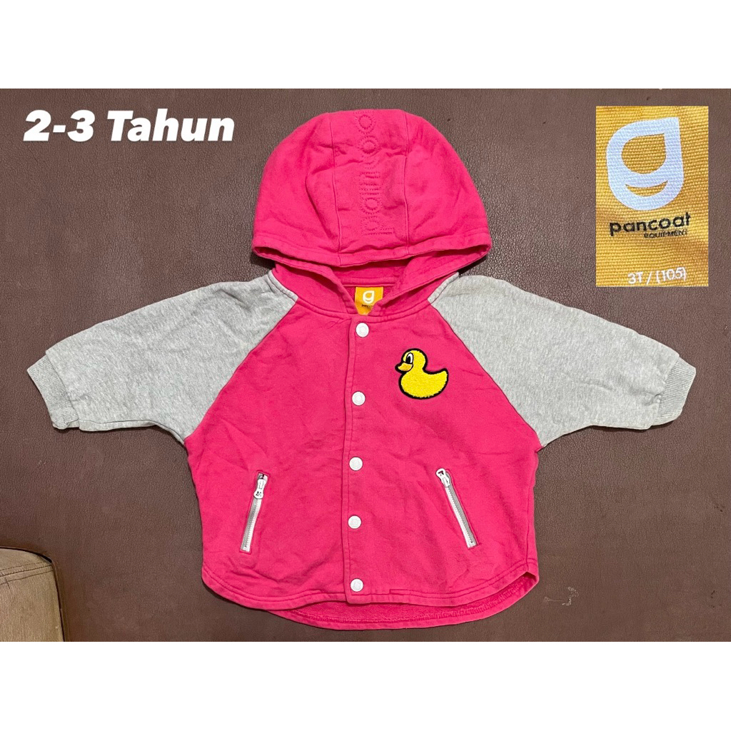 Outerwear Hoodie PANCOAT Anak Perempuan Usia 2-3 Tahun / OOTD Anak Cewek Kekinian