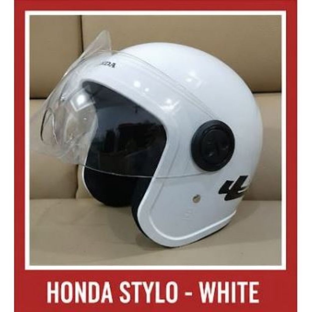 Helm Half Face Honda Stylo Original Retro, scopy, vario full face