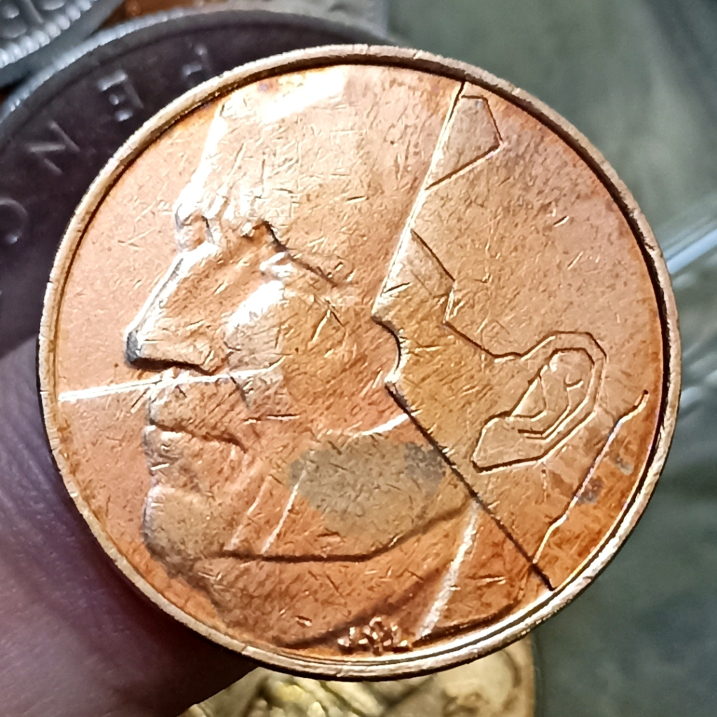Koin Kuno Asing Belgia - 5 Francs Tahun 1986