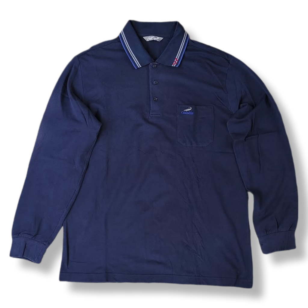 CROCODILE RUGBY POCKET POLO LONG SLEEVE | KAOS LENGAN PANJANG | MNZA