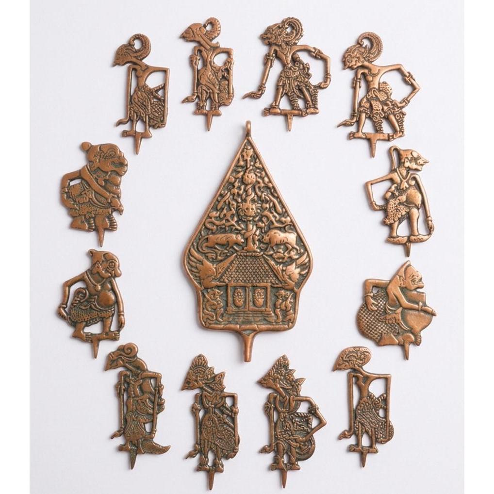 Miniatur Wayang Punokawan & Pandawa Serta Kelir Gunungan