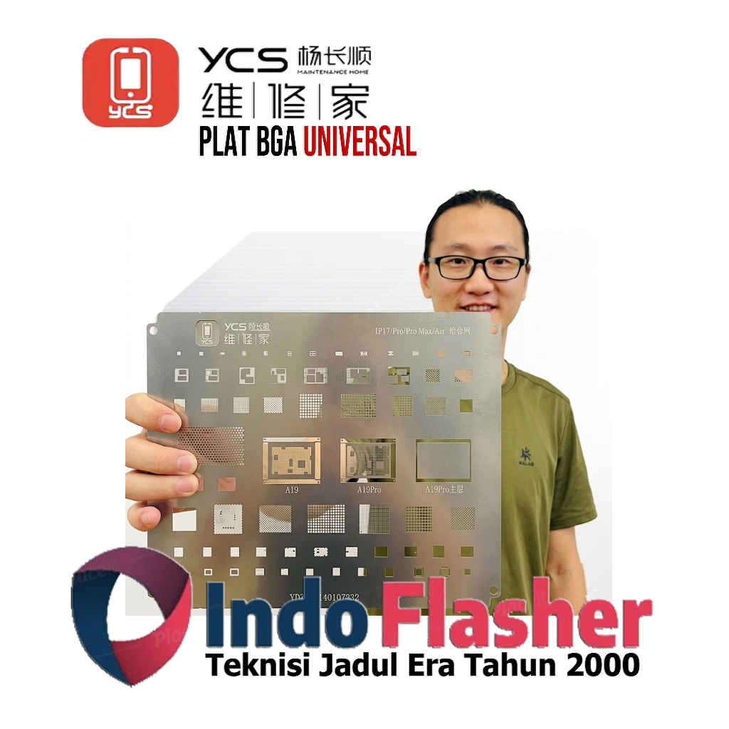 YCS Plat BGA Universal - Plat Cetakan IC Universal