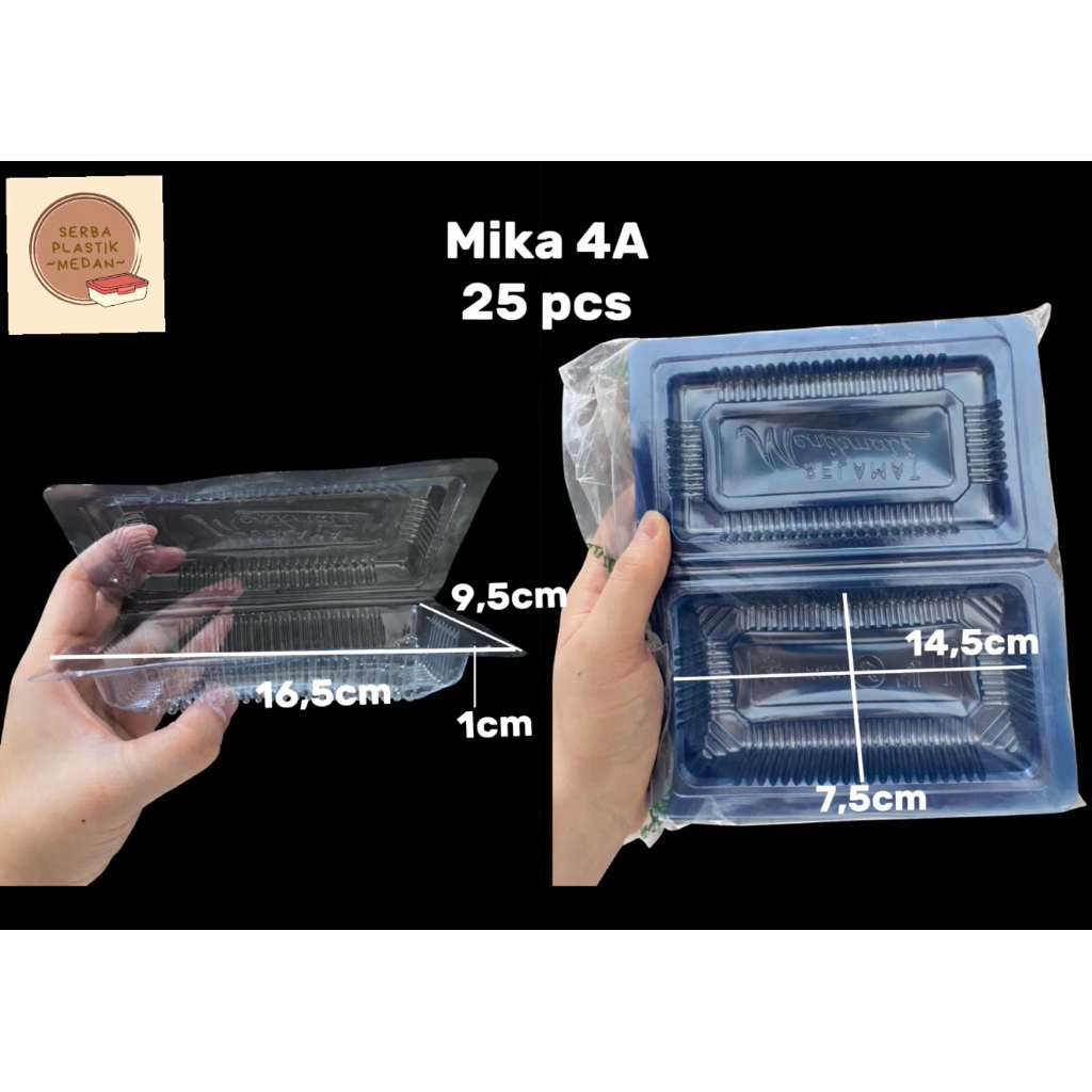 [25 pcs] Mika 4A / Mika Plastik Bening / Mika Kue