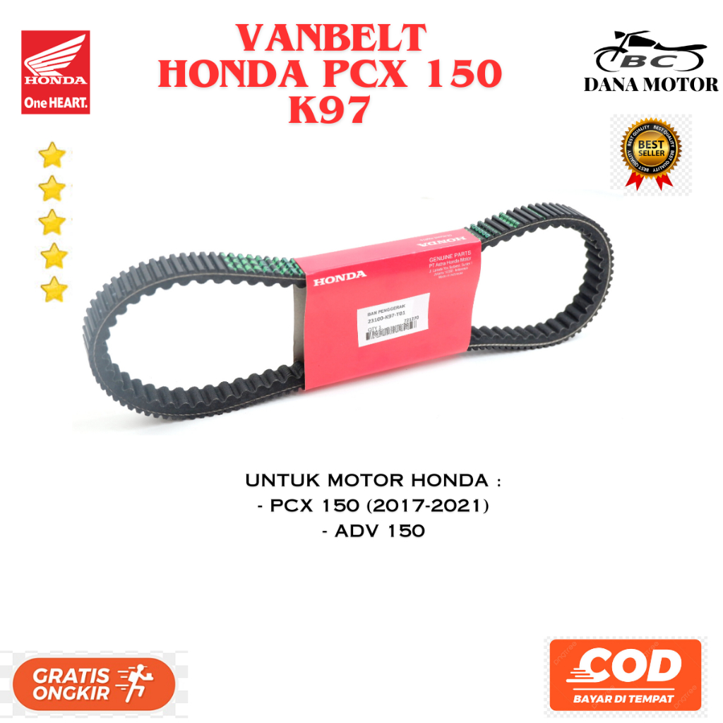vanbelt pcx 150 Ori / V Belt ADV 150 Ori / Vanbel Honda PCX 150 Original Premium - 23100-k97-t01