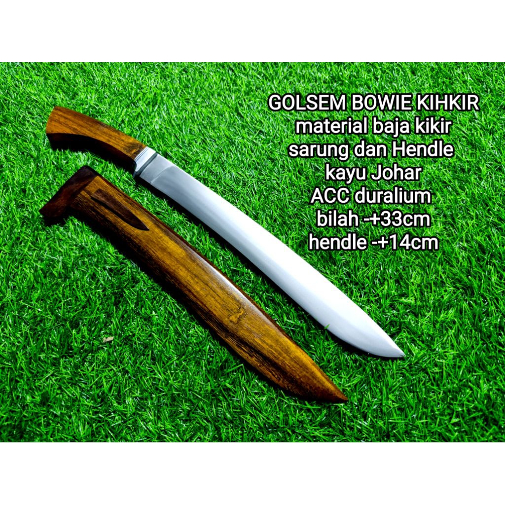 Pisau sembelih Bowie baja kikir satin