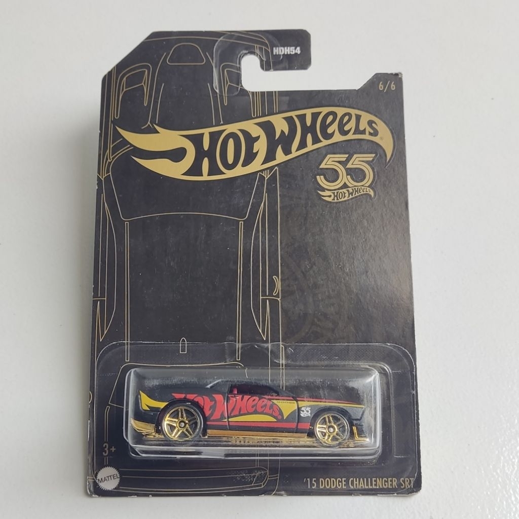 Hot Wheels Seri 55th Anniversary 15 Dodge Challenger SRT Black Gold - HW SERIES