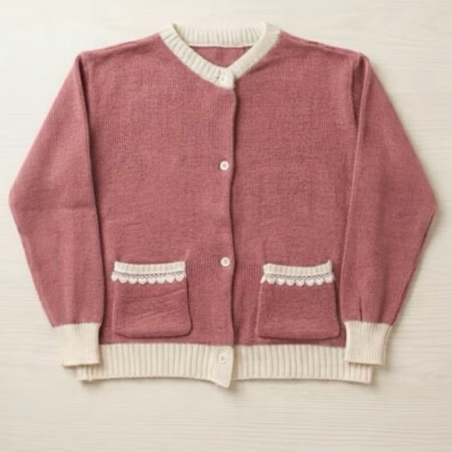 Sabiha Store - Cardigan Rajut Anak Perempuan  – Sweater Anak Lengan Panjang Kancing Depan Lucu Korea
