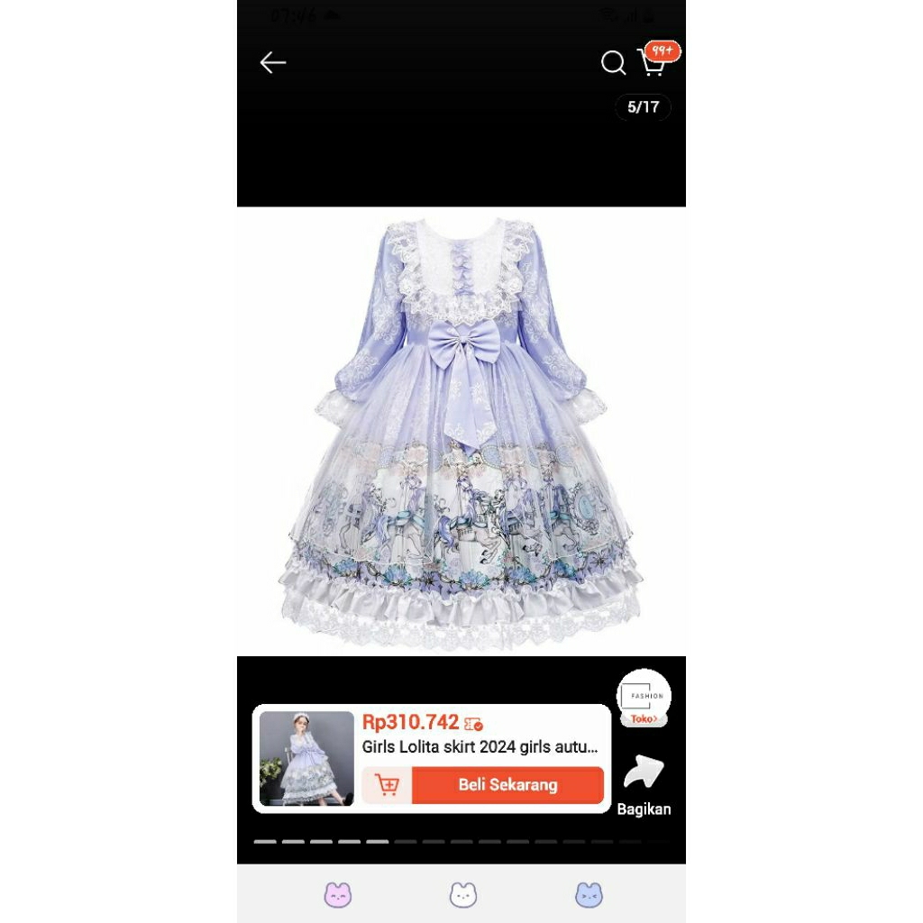 Gaun Lolita Anak Dress Lolita Anak Gaun Noni Anak Dress Noni Anak