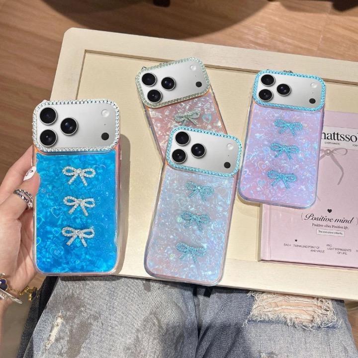 Case Luxury Diamond Coquette Glitter 3d For iphone 6 7 8 XS XR 11 12 13 14 15 16 17 PRO PROMAX AIR T