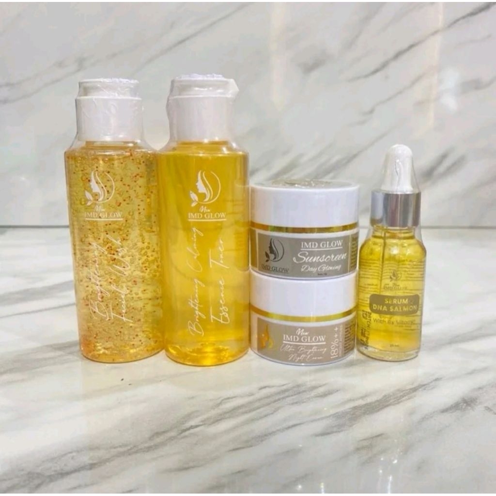 IMD Glow Skincare PAKET CANTIK ISI 5 ITEM BPOM ORIGINAL Ready Siap Kirim Produk Perawatan Kulit Terb