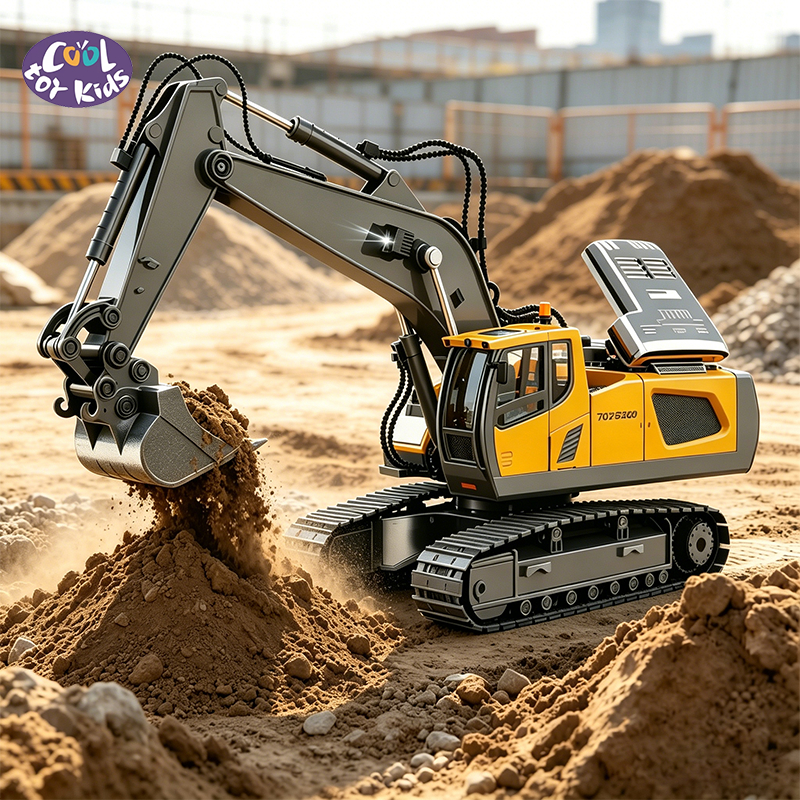 Cool Toy Kids RC Excavator Remote Control 14 Channel RC Excavator Mainan Excavator RC Crawler Kendar