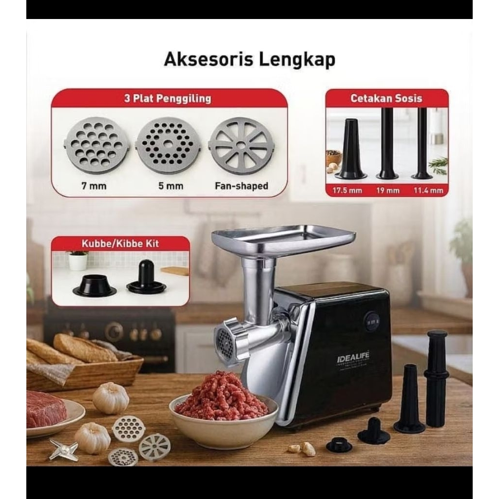 Idealife MG–1001 Meat grinder Penggiling Daging listrik