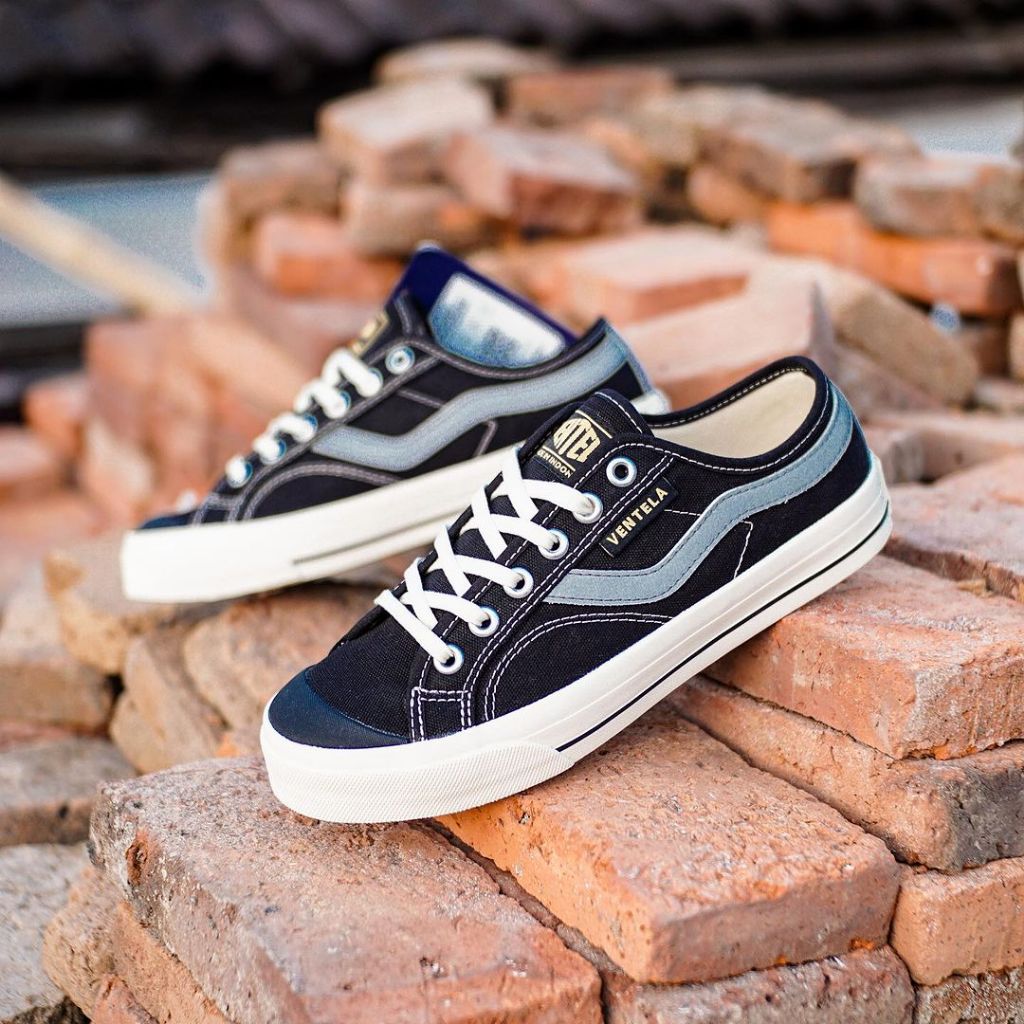 Promo sepatu ventela new public low black natural sneakers nyala pria wanita termurah