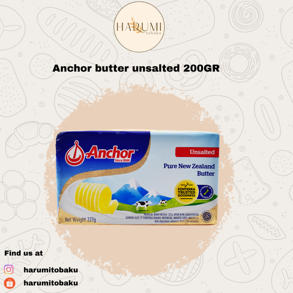 Anchor Unsalted Butter / Unsalted Butter Anchor - 200 Gram