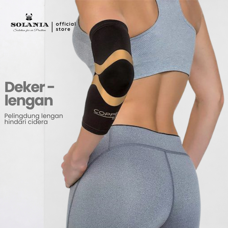 SOLANIA Korset Pengecil Pembakar Lengan Tangan Olahraga Fitnes Perlengkapan Gym Pria Wanita Mengecil