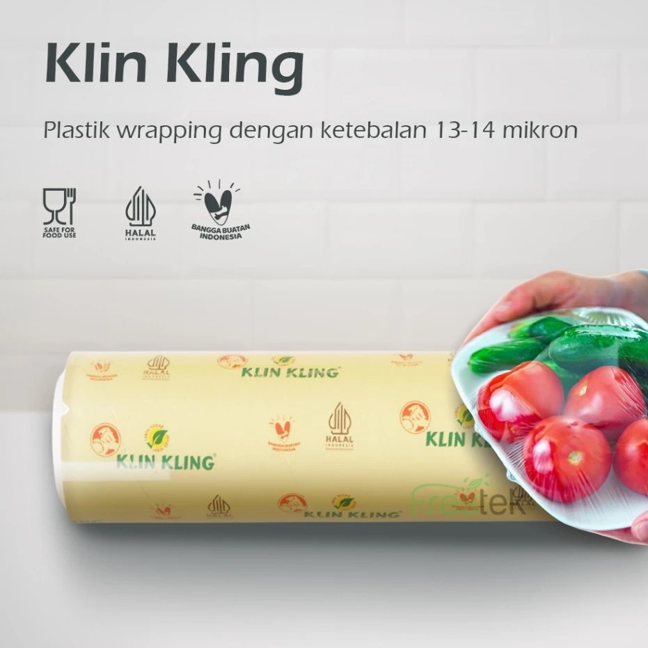 (Khusus Batam) Klin Kling Plastic Wrapping / Cling Wrap 390m x 13mic l Plastik Wraping / Pembungkus 