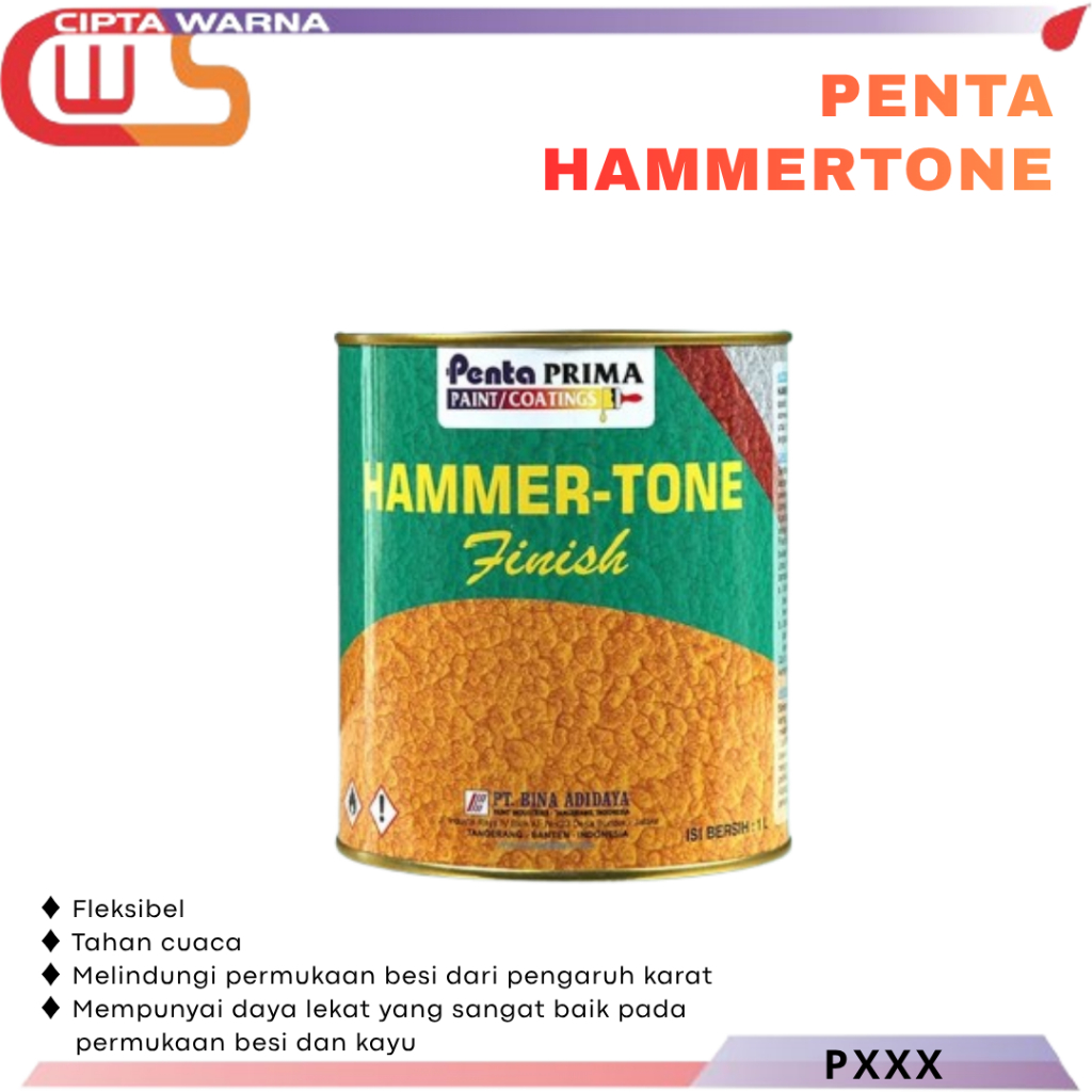 Penta Hammertone Cat Pagar Besi rolling door Sintetis Cat Duco Anti Karat - B1 CWS