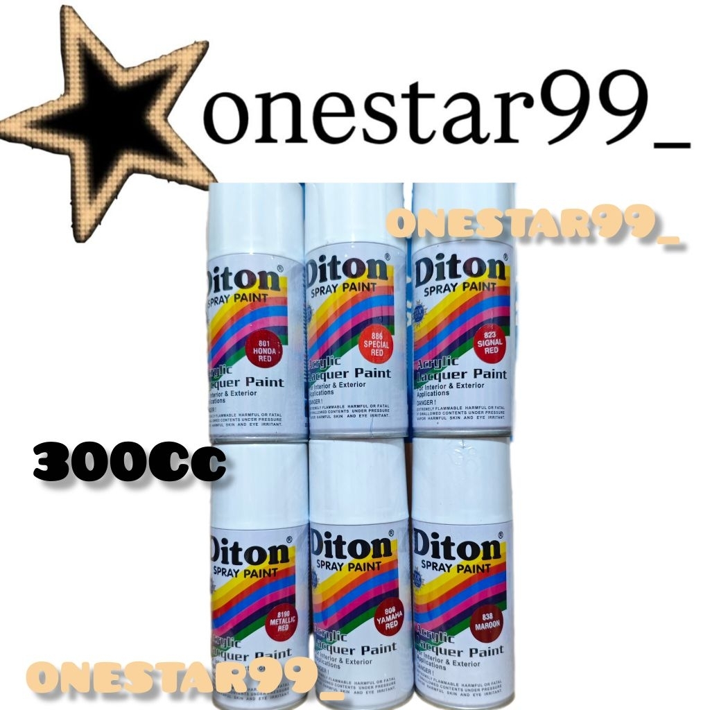 Pilok Pilox Pylox Cat Diton Berbagai Varian Warna Merah Special 886 Honda Red 801 Signal 823 Metalik