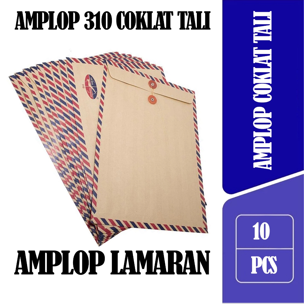 AMPLOP COKLAT 310 TALI - AMPLOP LAMARAN - AIR MAIL