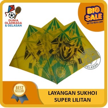 (WAJIB PACKING TAMBAHAN) LAYANGAN ADUAN SUKHOI SUPER TURNAMEN LOMBA HORE HORE SUKHOI STANDAR / LAYAN