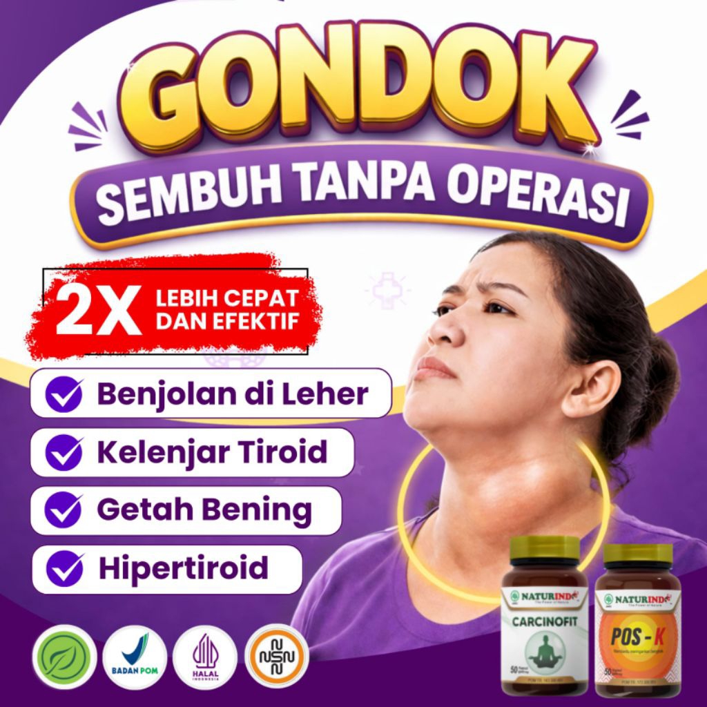 Obat Gondok Kelenjar Teroid Benjolan Di Leher Herbal Ampuh Pos-K