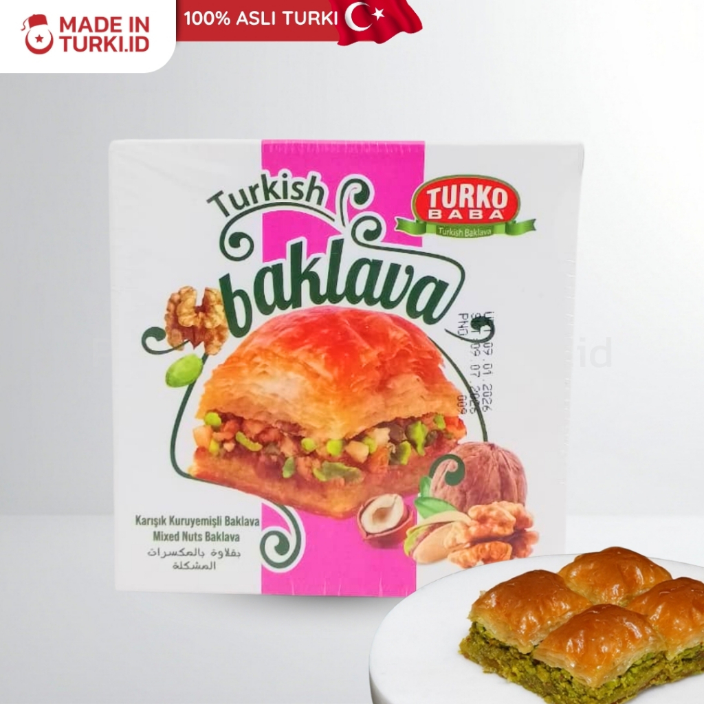 Turko Baba Turkish Baklava Ozel Karisik Baklava 125gr – Turko Baba Baklava Isi Pistachio Walnut Asli