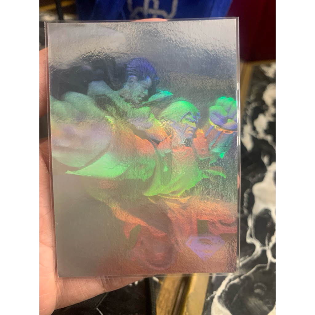 1994 SkyBox DC Stars Superman vs Mongul Gold Foil Hologram Chase Card Rare