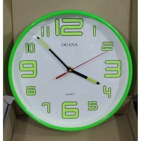 Jam Dinding Ogana Warna Stabilo DM 25 Cm, JAM OGANA JUMBO 36 CM, JAM OGANA KHALIGRAFI 30CM
